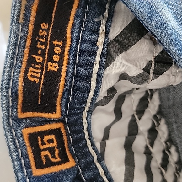 ROCK REVIVAL JEANS JENA MID RISE BOOT 26 DENIM PANTS - Picture 6 of 7